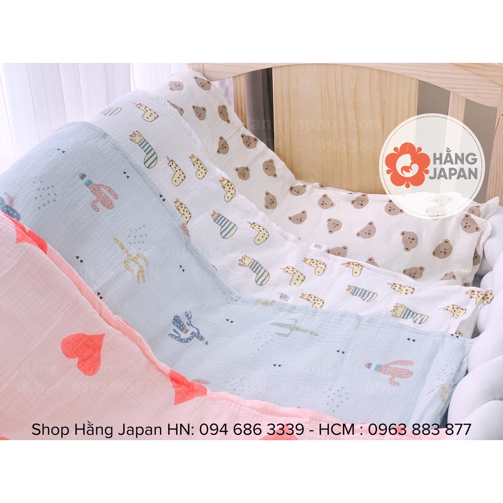 Chăn xô trần bông BABYBEE cho bé dày dặn ấm áp kích thước 1m*1.2m ( ngẫu nhiên)- Hàng việt nam chất lượng cao