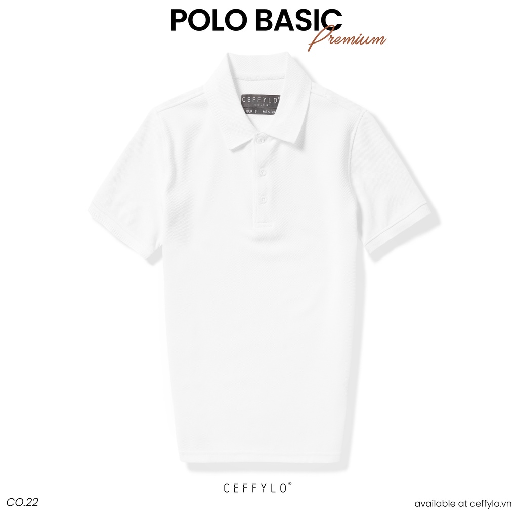 Áo Polo Trắng Trơn vải cotton mềm mịn - POLO BASIC CEFFYLO