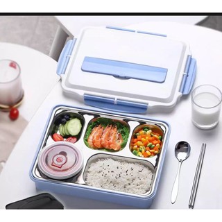 Khay cơm 5 ngăn sâu lòng ( 29×24), có chén đựng canh và nắp đậy.