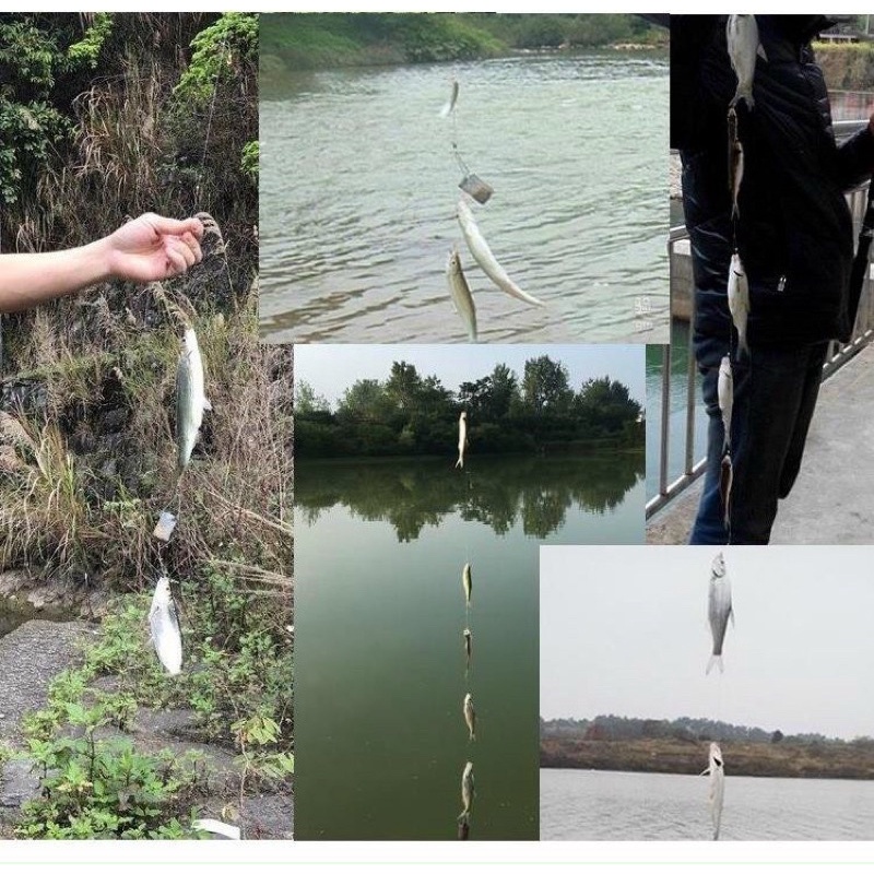 Bộ Thẻo 7 lưỡi Câu cá mương- Rọ Mương