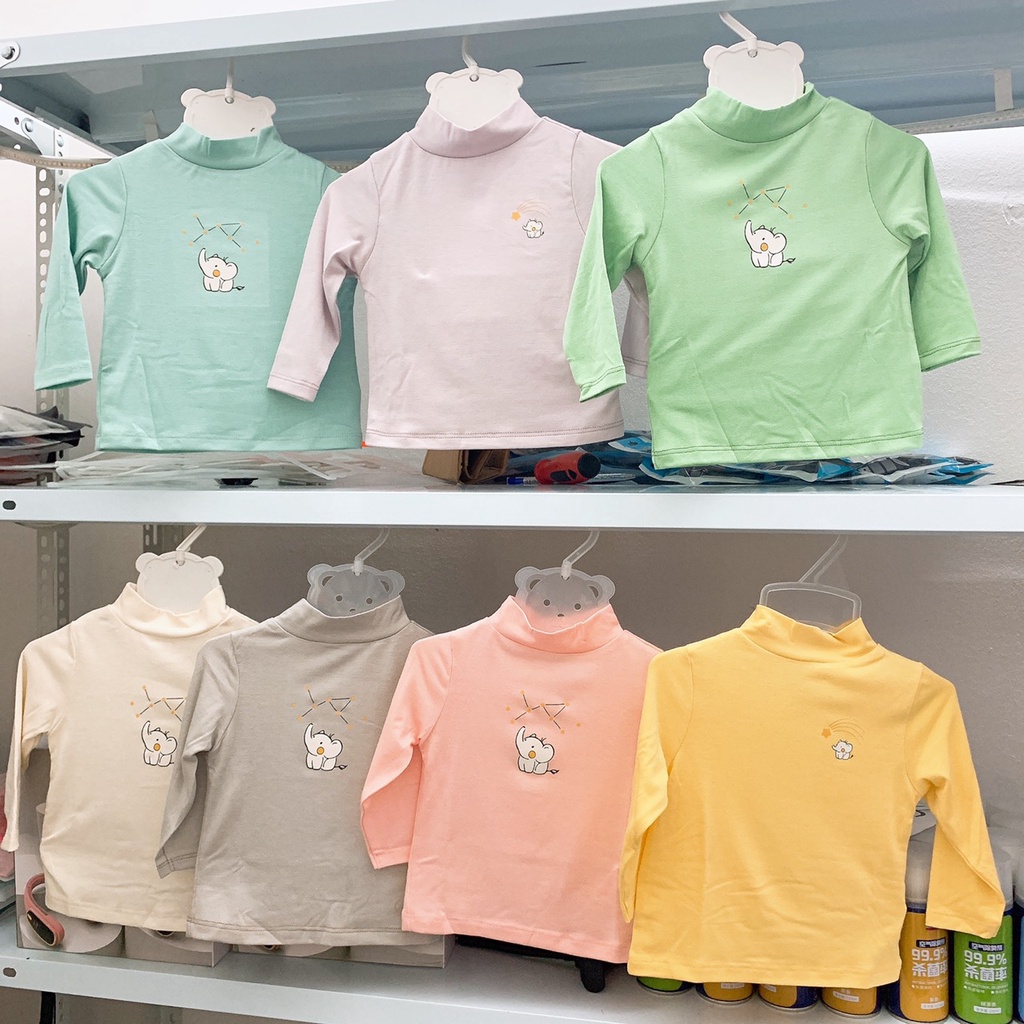 (Xả hàng ) Áo giữ nhiệt cổ 3p Ch.a.a.ng  vải cotton mềm mịn, co giãn cho bé (6- 36 tháng)