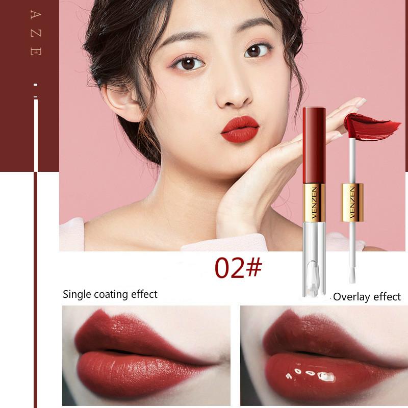 Son môi Venzen 2 đầu lâu trôi trong 12 giờ 5.8g+6g gồm 5 màu trẻ trung tùy chọn | BigBuy360 - bigbuy360.vn