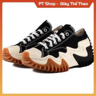 [Hàng Tốt + FreeShip] Giày Sneaker Cv run motion cao thấp cổ màu đen trắng nâu, Giầy Sneaker Conver 1970s hight low