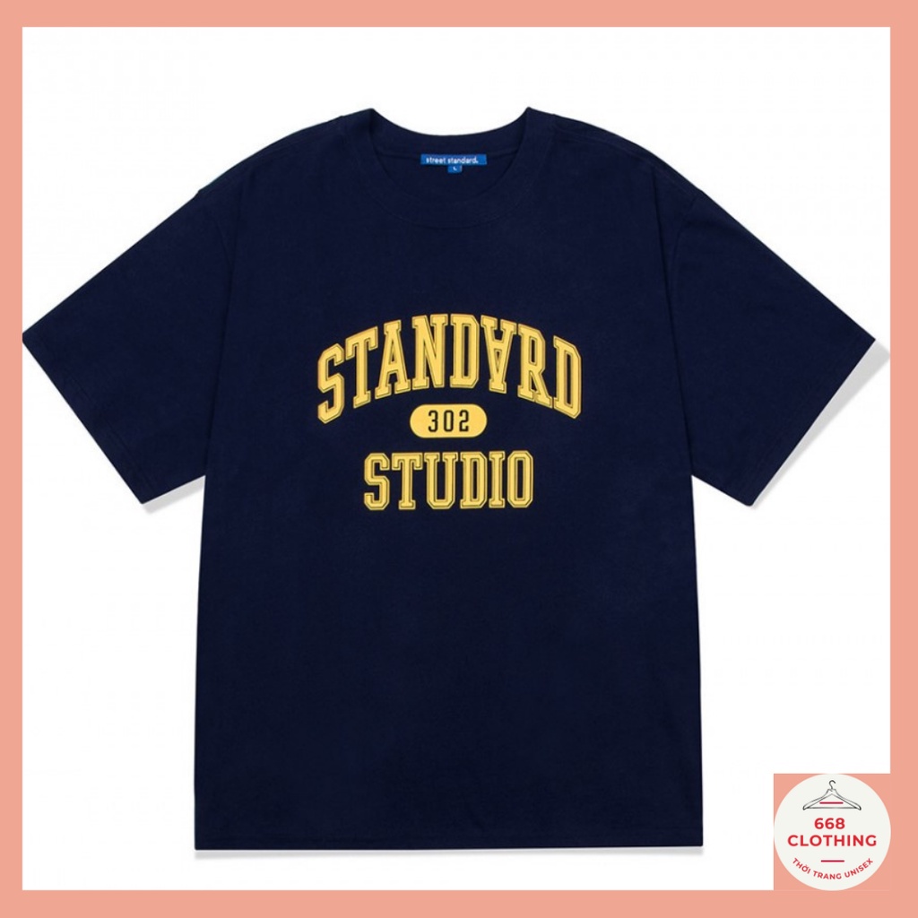 Áo thun tay lỡ COTTON CvC STREETSTANDAR STUDIO dáng unisex NAM NỮ form châu á phong cách HIP HOP Hàn Quốc