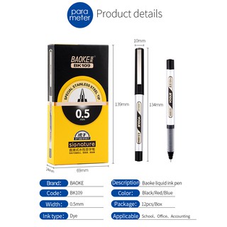 Bút ký tên mực nước lỏng 0.5mm 3 màu baoke-bk109