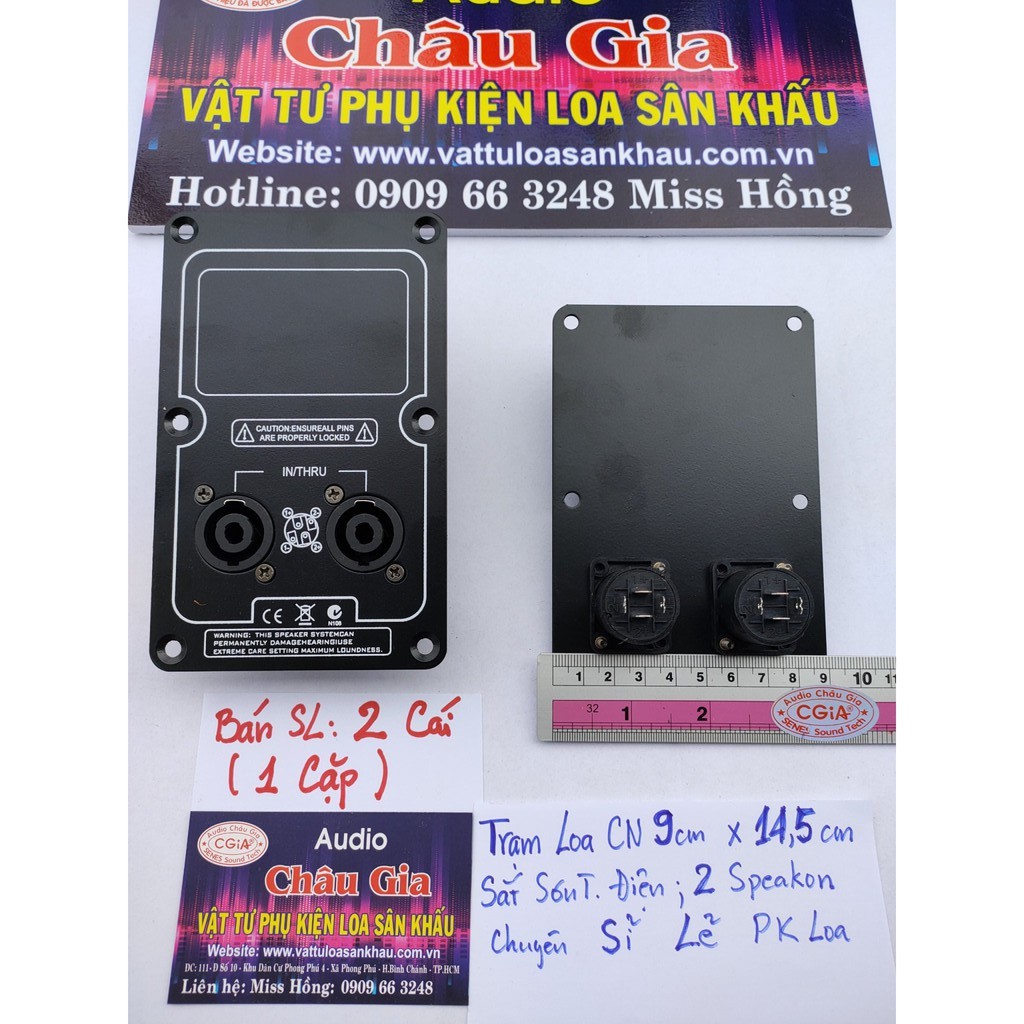 Trạm loa bằng sắt 9cm x 14.5cm 2 cái Audio châu Gia