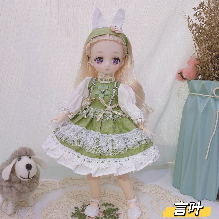 Mô Hình Búp Bê BJD 21 Có Khớp Cử Động 30cm Tỉ Lệ 1/6 Kèm Quần Áo 12 Inch BJD Dễ Thương