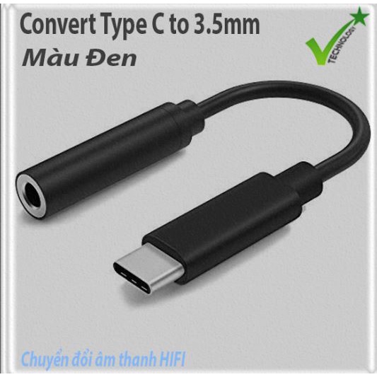 Cáp chuyển đổi âm thanh cổng Type C ra cổng 3.5mm