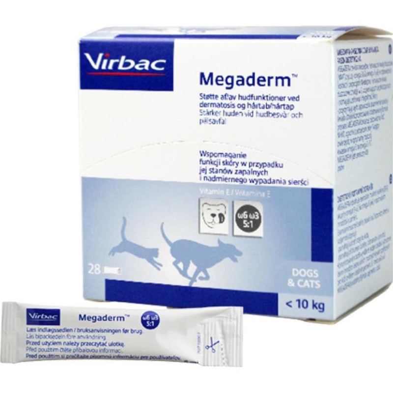 Megaderm - Gel Virbac Tuýp/4ml Giúp Mượt Lông, Da Và Giảm Ngứa Chó Mèo
