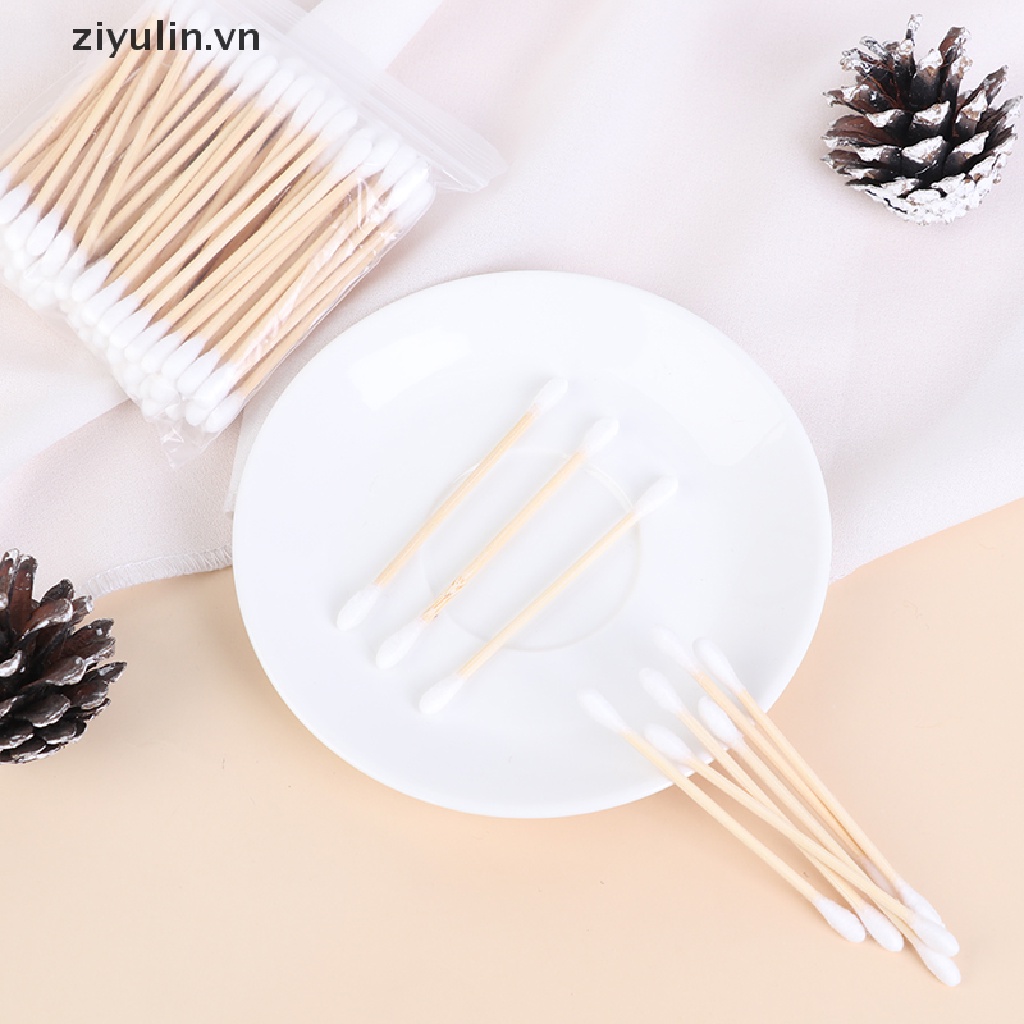 Set 100 Tăm Bông Cotton Hai Đầu Sử Dụng Một Lần