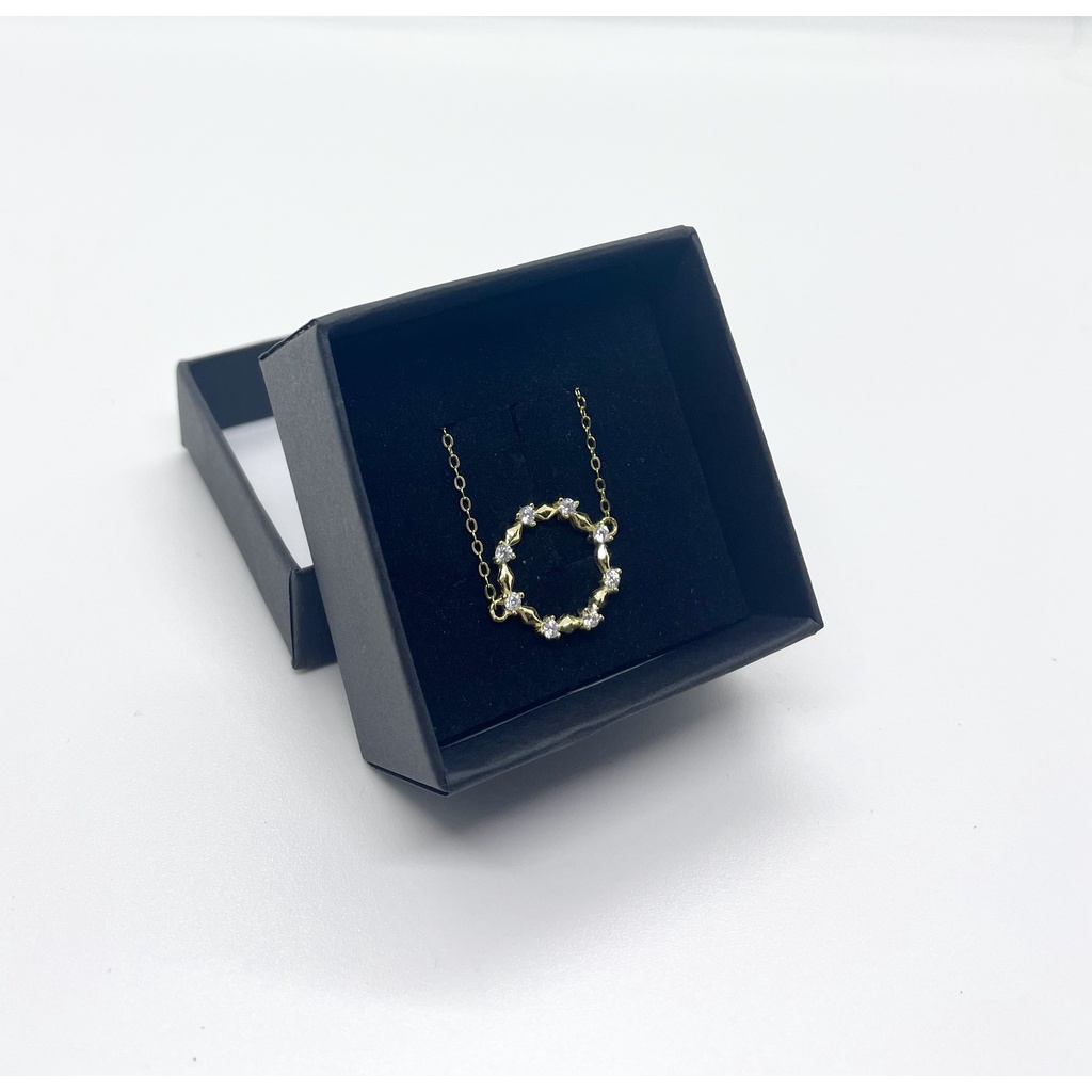 Vòng tay bạc mạ vàng 14k Lux Jewelry, lắc tay mặt tròn đính đá – LUXJ914