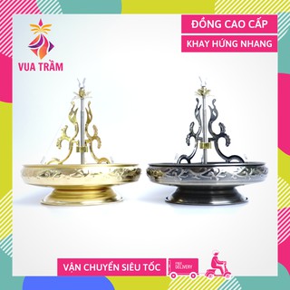 Khay cắm nhang vòng, khay thắp nhang khoanh cao cấp - Rộng 19cm