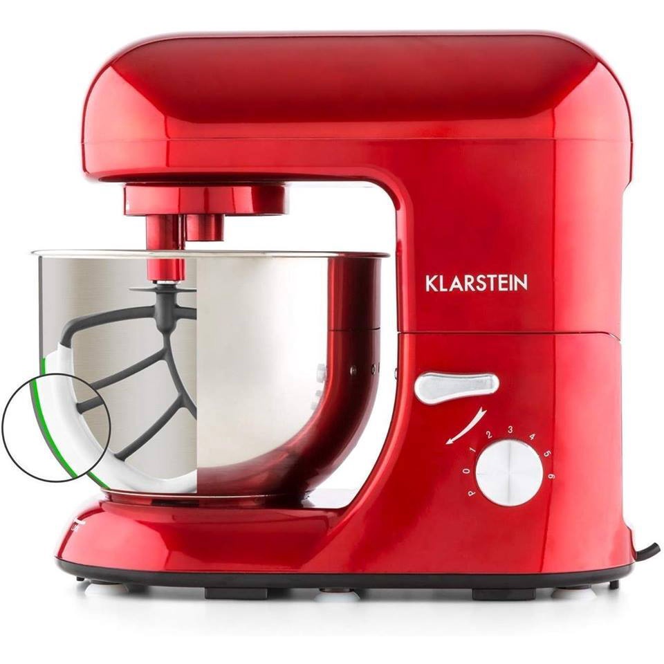 Máy Đánh Trứng Trộn Bột Klarstein BELLA ROSSA 1200W Bát Inox Hàng Chính Hãng