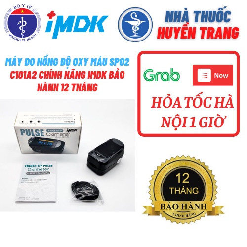 Máy đo SpO2, máy đo nồng độ oxy trong máu và nhịp tim kẹp ngón tay Bảo hành 12 tháng chính hãng IMDK model C101A2