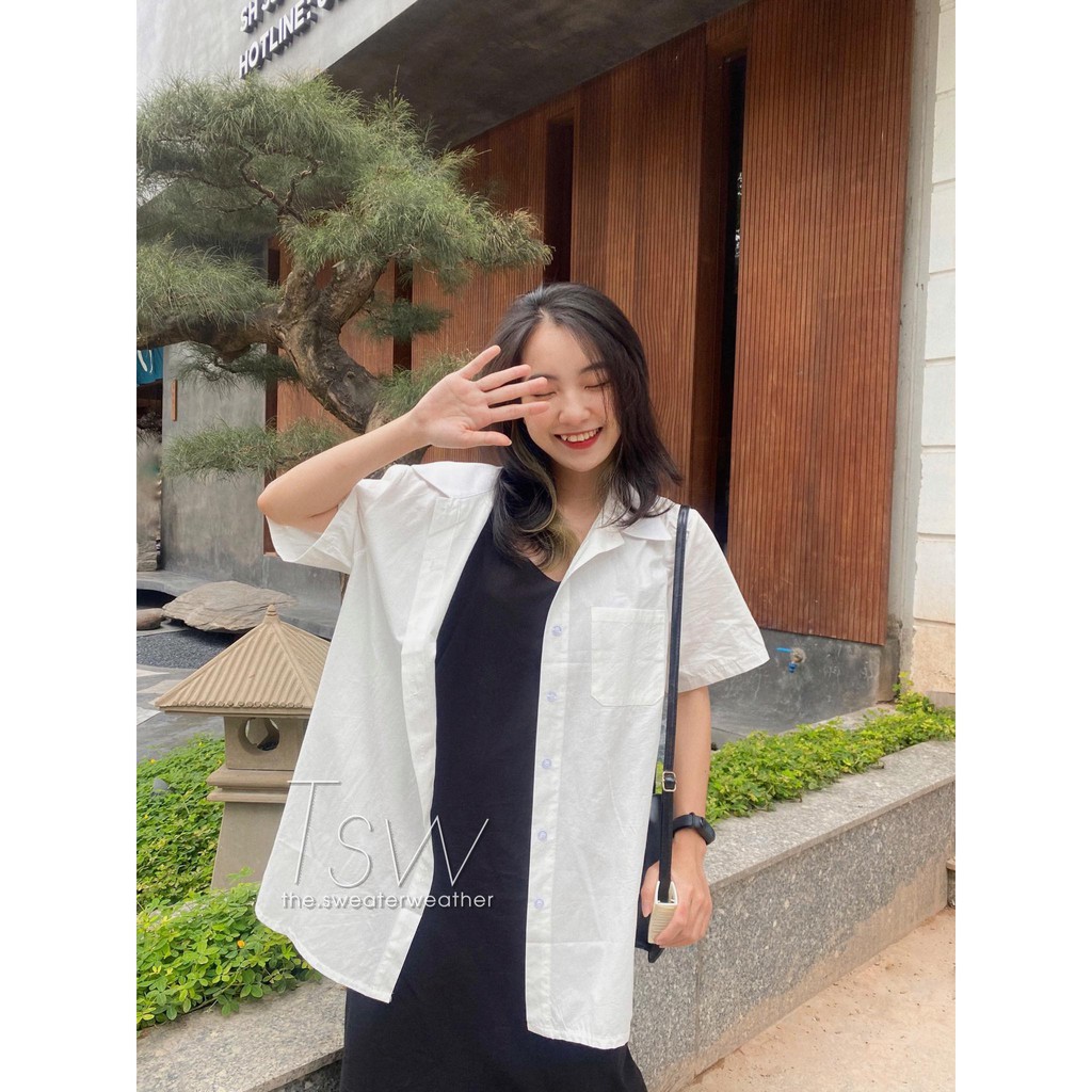 [Mã WASKT304 giảm 15% tối đa 30K đơn 99K] Áo sơ mi pijama chất thô tay lỡ 4 màu (Ảnh thật) | BigBuy360 - bigbuy360.vn