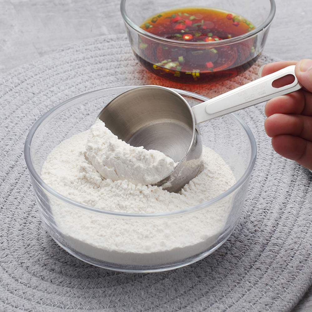 Set 4 Muỗng Đo Lường Bằng Thép Không Gỉ