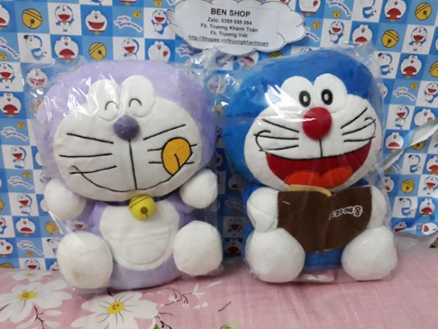 DOREAMON màu tím size to 30cm- hình thật- 110k💟💟💟