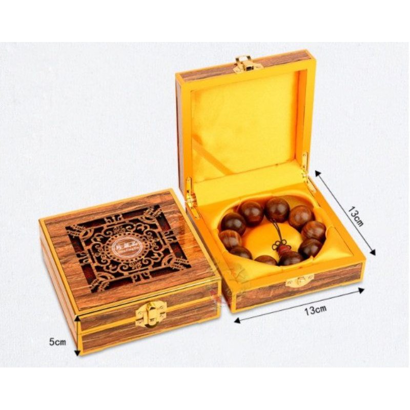 Hộp gỗ bọc vàng đựng vòng, đựng bộ siêu sang. | BigBuy360 - bigbuy360.vn