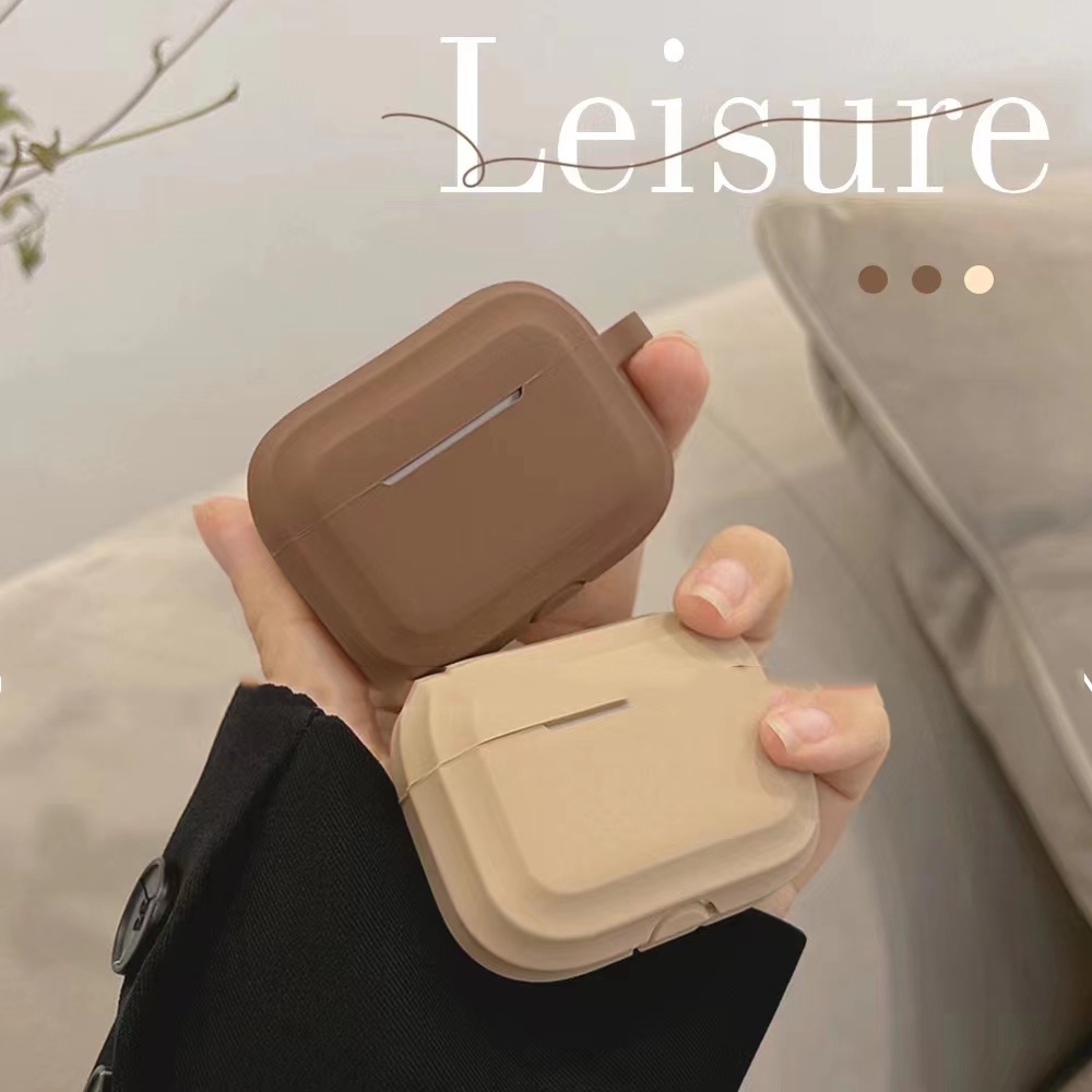 Vỏ Bảo Vệ Hộp Sạc Tai Nghe Airpods pro 1 2 3 Bằng Silicon Mềm Chống Rơi Có Móc Treo