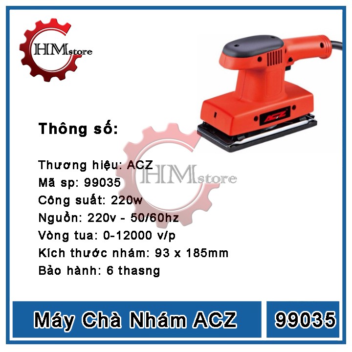 [C/hãng] Máy Chà Nhám Chữ Nhật ACZ - Máy chà nhám gỗ công suất 220w