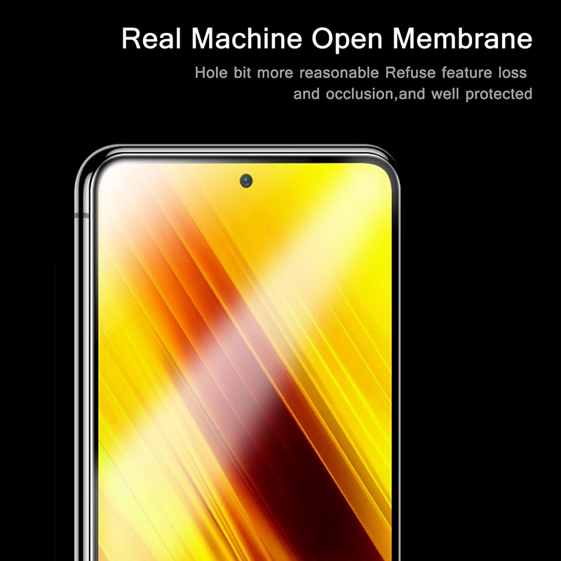 Kính cường lực 9D bảo vệ toàn diện cho màn hình điện thoại Xiaomi POCO C65 F5 F6 X5 X6 M5 M5s M6 X4 X3 NFC C40 F4 F3 GT M4 M3 F2 Pro 5G