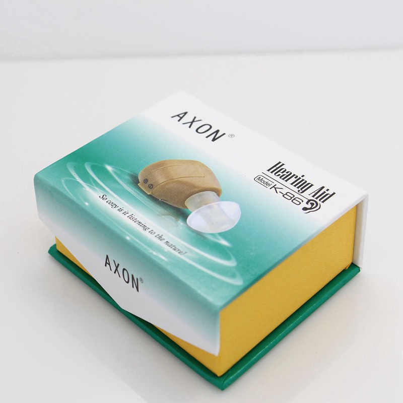 Set tai nghe trợ thính Axon K-86 khuếch đại âm thanh 3 kích cỡ nút bịt tai