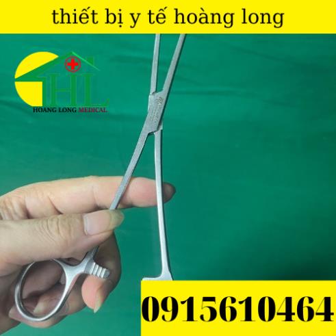 Panh Y Tế, Panh Gắp Phẫu Thuật, Pen Kẹp Y Tế, Panh Cong Có Mấu 20cm - Hàng Pakistan