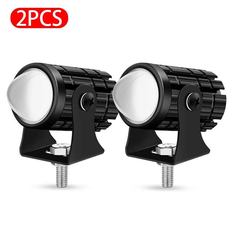 Đèn chiếu xe máy SEAMETAL LED 30W 12V-80V 6000K hai màu ánh sáng trắng vàng chống thấm nước đa năng