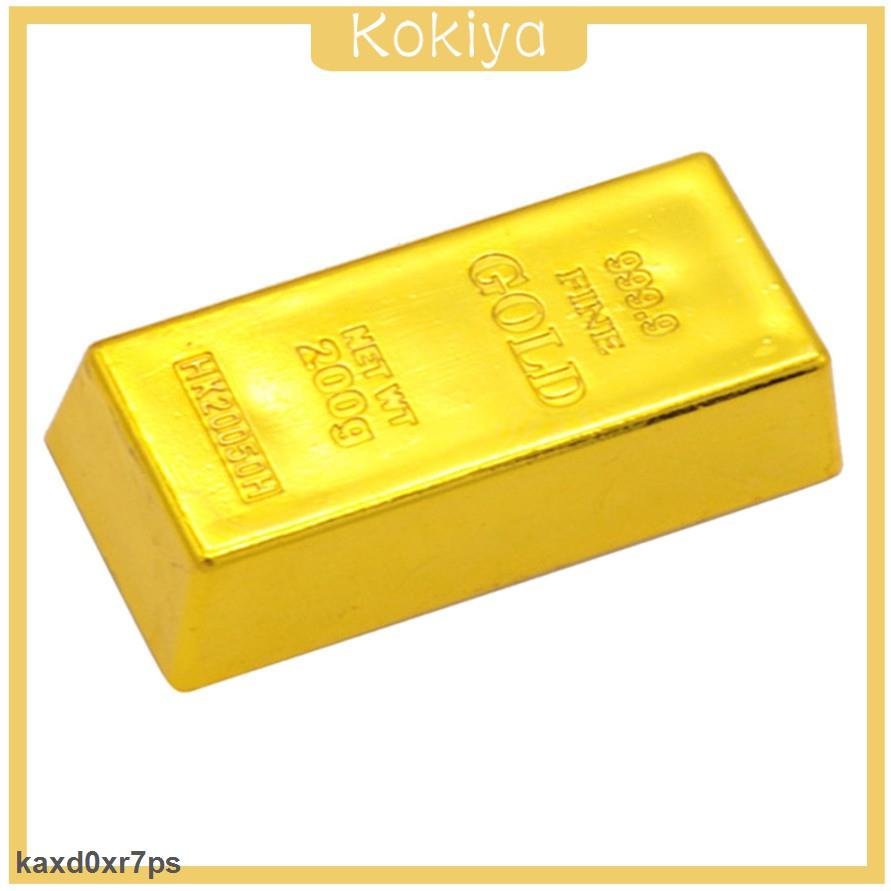 Cam Kết Hàng Như Hình Set 4 thỏi vàng giả làm đạo cụ trang trí bằng nhựa