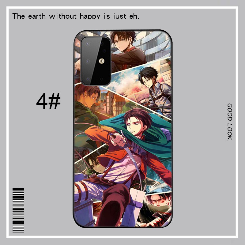 Ốp điện thoại dẻo Levi Ackerman Attack On Titan cho Samsung Galaxy A10 A10S A20 A20S A20E A30 A30S A40 A40S A50 A50S