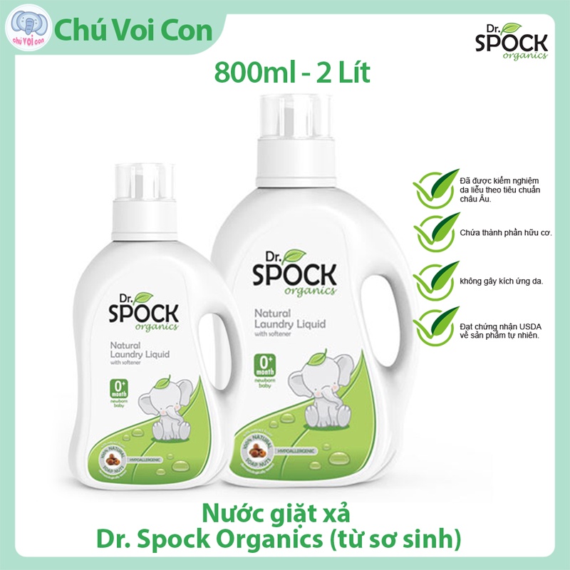 Nước Giặt Xả Thiên Nhiên Dr.Spock Organics (Từ Sơ Sinh)