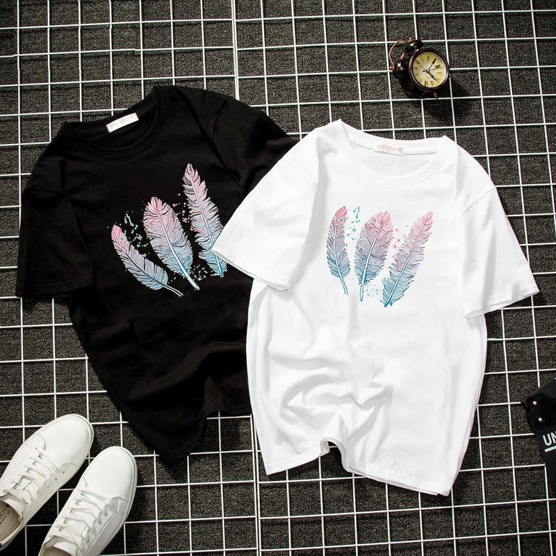 Áo phông nam nữ họa tiết cá tính nhiều màu vải dày mịn 2020T3047