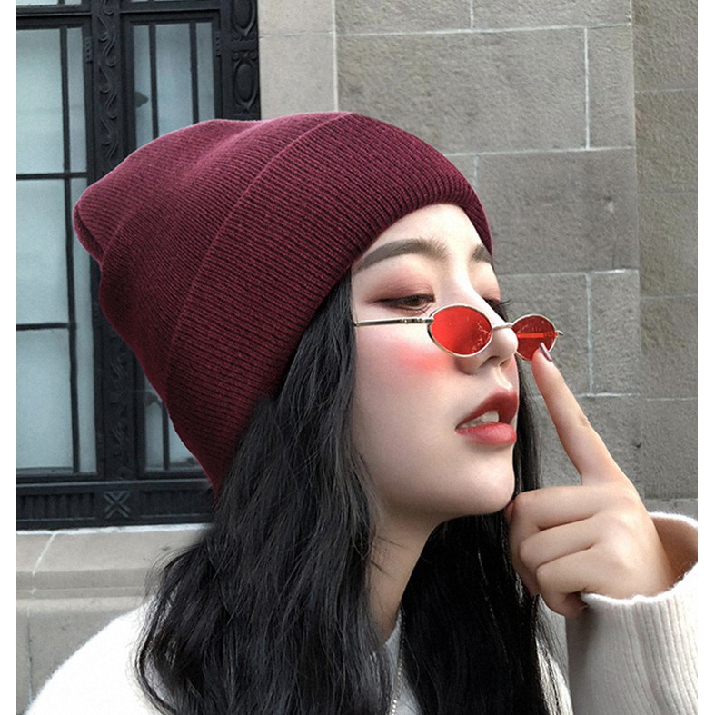 Mũ Nón Len Trơn Màu Beanie Cá Tính Siêu Co Giãn Cho Nam Và Nữ !