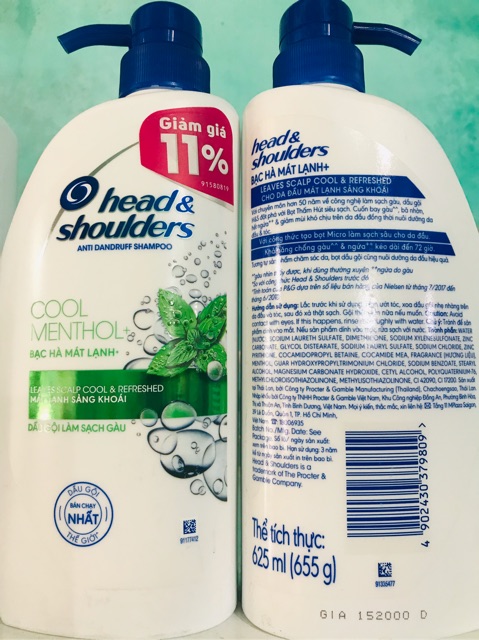 Dầu Gội Head&Shoulders chai 625ml