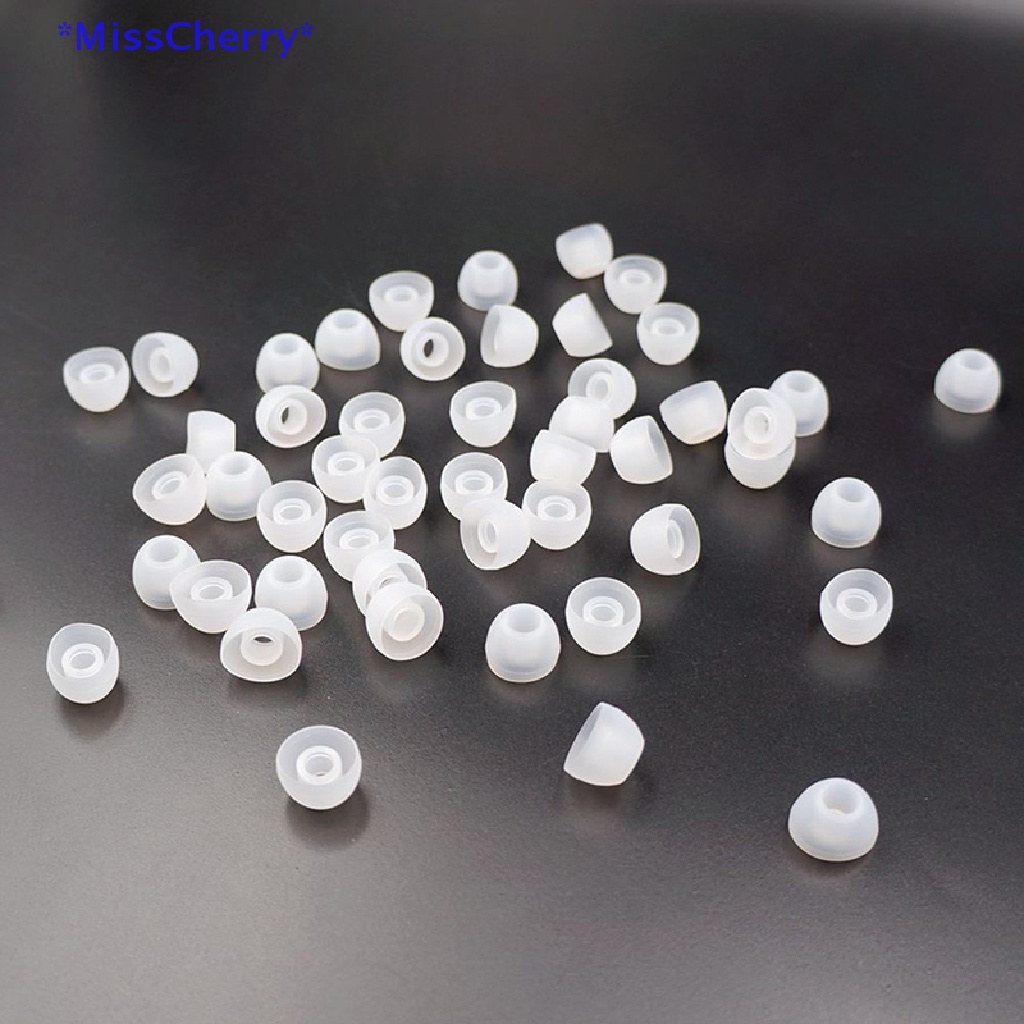 Set 50 Đệm Tai Nghe Nhét Tai Bằng Silicon Mềm Trong Suốt 11MM Mới