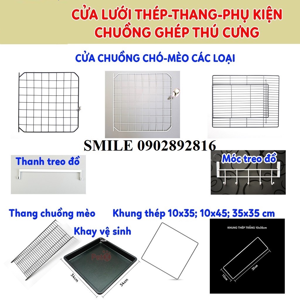 [TẶNG BÚA GỖ] COMBO CHUỒNG, LỒNG,NHÀ BẰNG LƯỚI THÉP CHO CHÓ MÈO THÚ CƯNG ĐA NĂNG