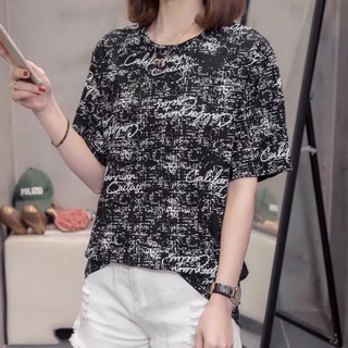 Áo thun màu đen big size chấm trắng size lớn 65-95kg