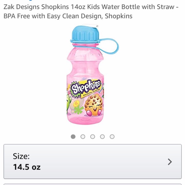 Bình Disney Shopkins Zak us chính hãng