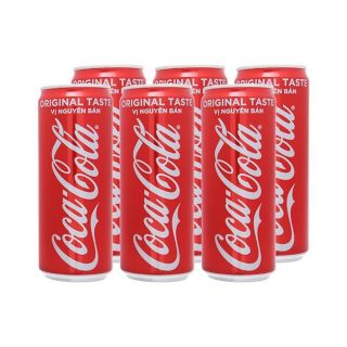 Lốc 6 lon nước giải khát coca cola