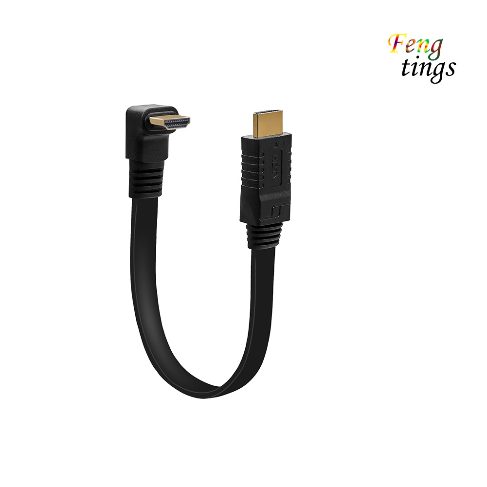 【FT】DOONJIEY 30cm 270/90 Degree High Speed HDMI-compatible to HDMI-compatible Cable 4K 3D 1080P for TV