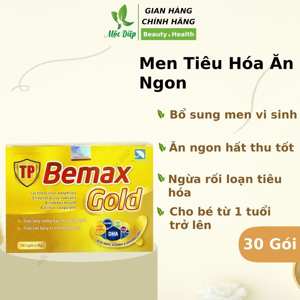 Men tiêu hóa cho bé - người lớn TP Benmax Gold giúp bé ăn ngon men tiêu hóa enterogermina - Mộc Diệp