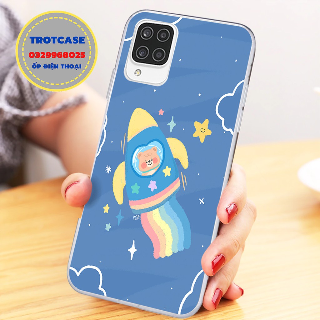 [ Samsung A12 ] Ốp lưng điện thoại Samsung A12 - ốp dẻo trong in hình tàu vũ trụ , vô diện và gấu xinh xảu | BigBuy360 - bigbuy360.vn
