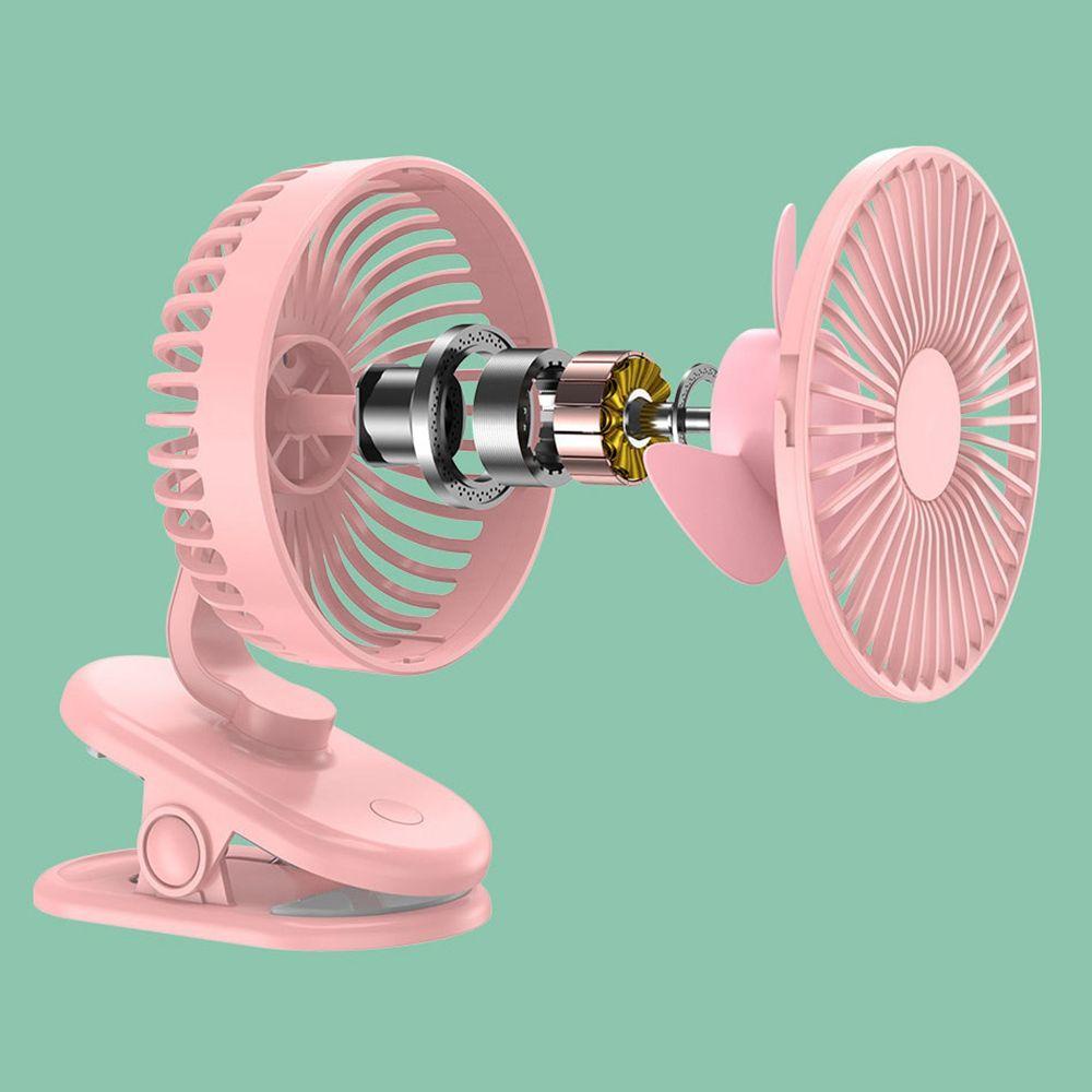 Quạt Mini Để Bàn Bằng Pin PP Siêu Êm Sạc USB Tiện Dụng Cho Văn Phòng / Trong Nhà / Ngoài Trời