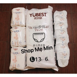 Bỉm Yubest natural/Yubest angel dán/quần nội địa Trung Quốc S90/M84/L78/Xl72