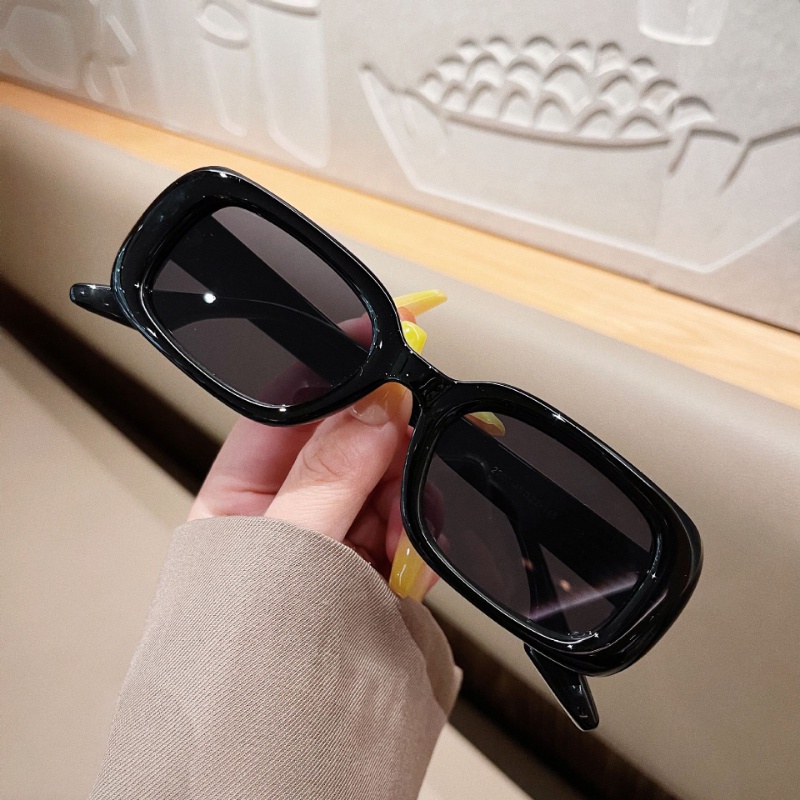 (JIUERBA) Kính Mát Thời Trang Phương Tây Hình Vuông Màu Gradient Hoàng Hôn Phong Cách Retro