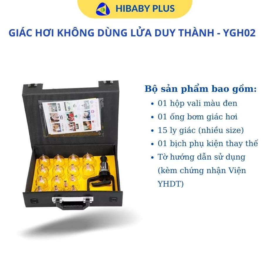 Ống giác hơi chân không Duy Thành YGH02 không dùng lửa - Hibaby Plus.