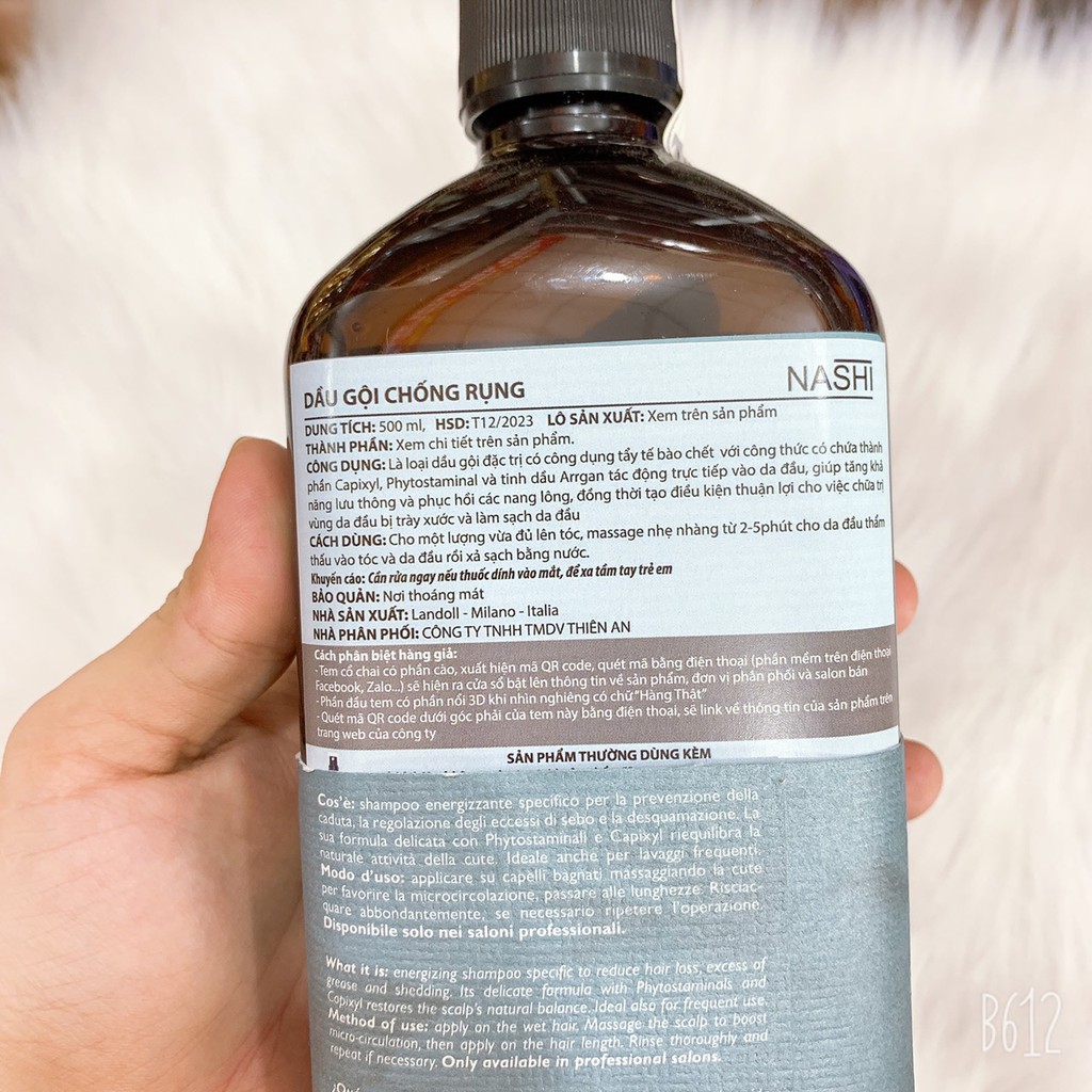 Dầu Gội Chống Rụng Tóc Argan Nashi Capixyl 200ml/500ml/1000ml