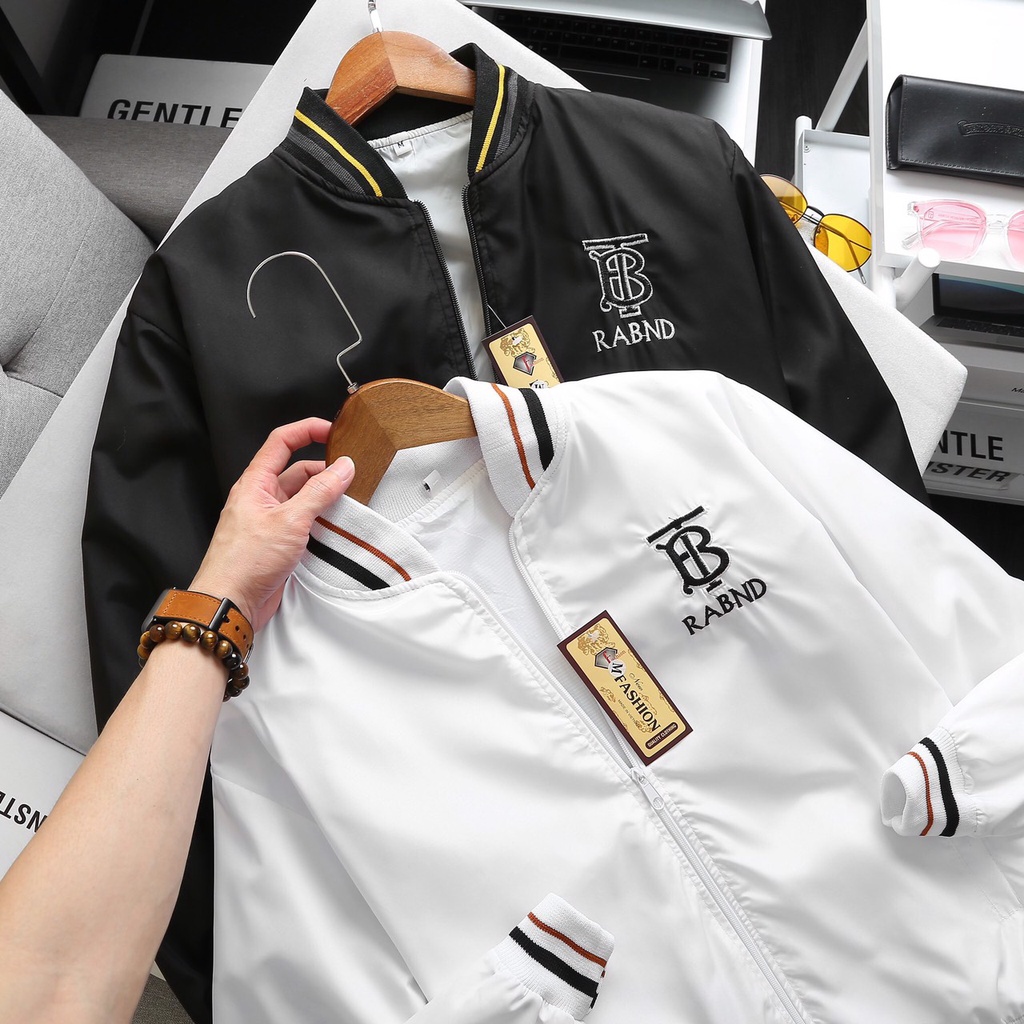 ÁO KHOÁC DÙ BOMBER NAM NỮ CHỐNG NẮNG 2 LỚP CỰC PHONG CÁCH LOGO TB