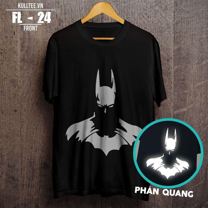 ATPQ - áo thun in hình phản quang chất cotton tixi dày dành cho nam nữ in batman