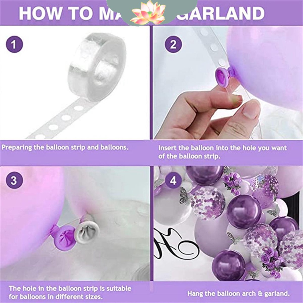 Set 109 Bong Bóng Hình Bướm Màu Tím Có Thể Tái Sử Dụng Dùng Trang Trí Tiệc Sinh Nhật Tkc3356